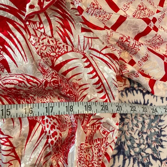 Diane Fries Red & White Vintage Dress - Picture 8 of 9